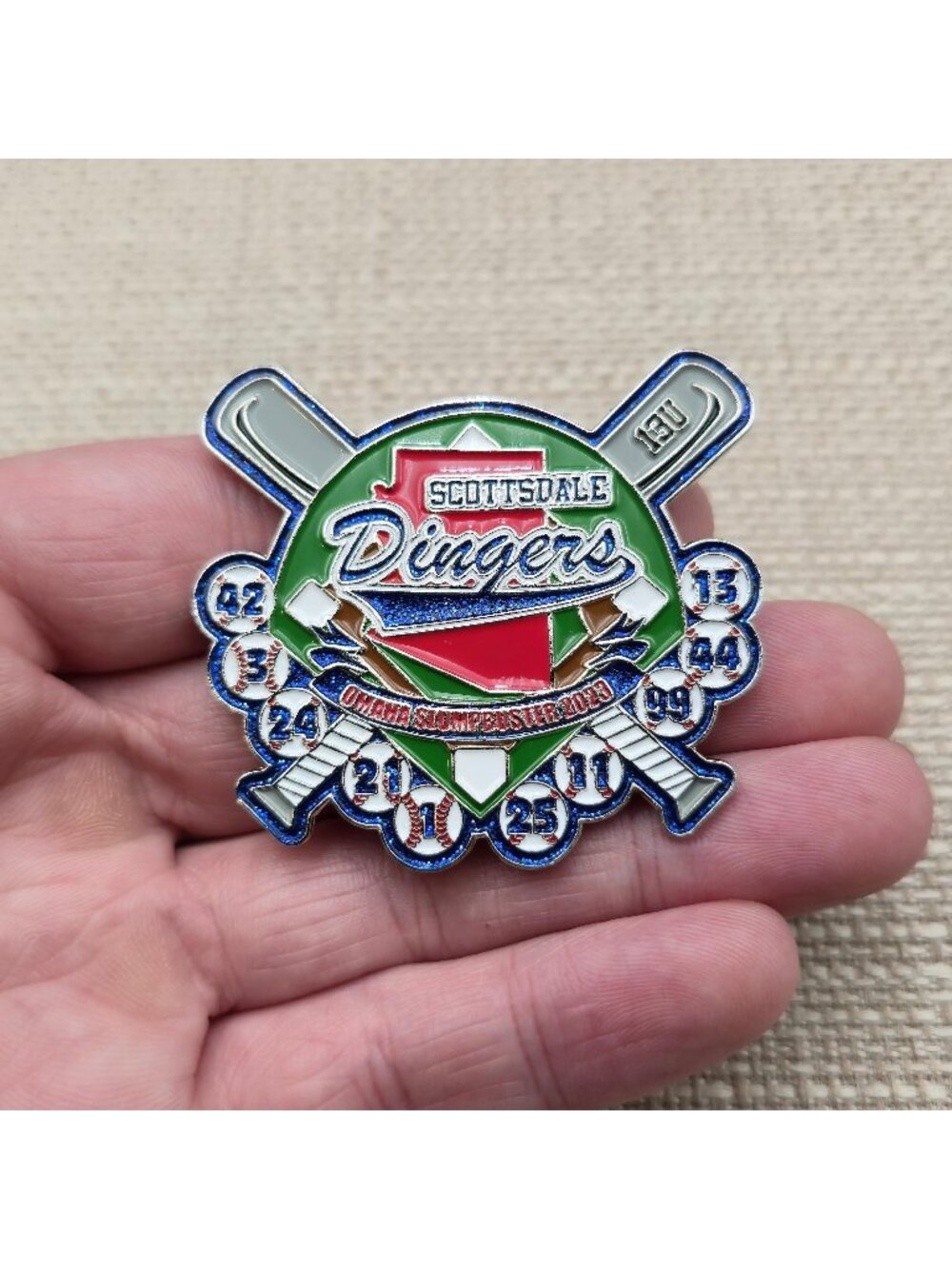 Scottsdale Dingers 2023 Omaha Slumpbuster Baseball Trading Pin B1550